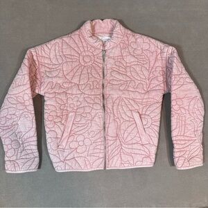 Anthropologie Quilted Jacket Women’s XS Stonewashed Relaxed Pink